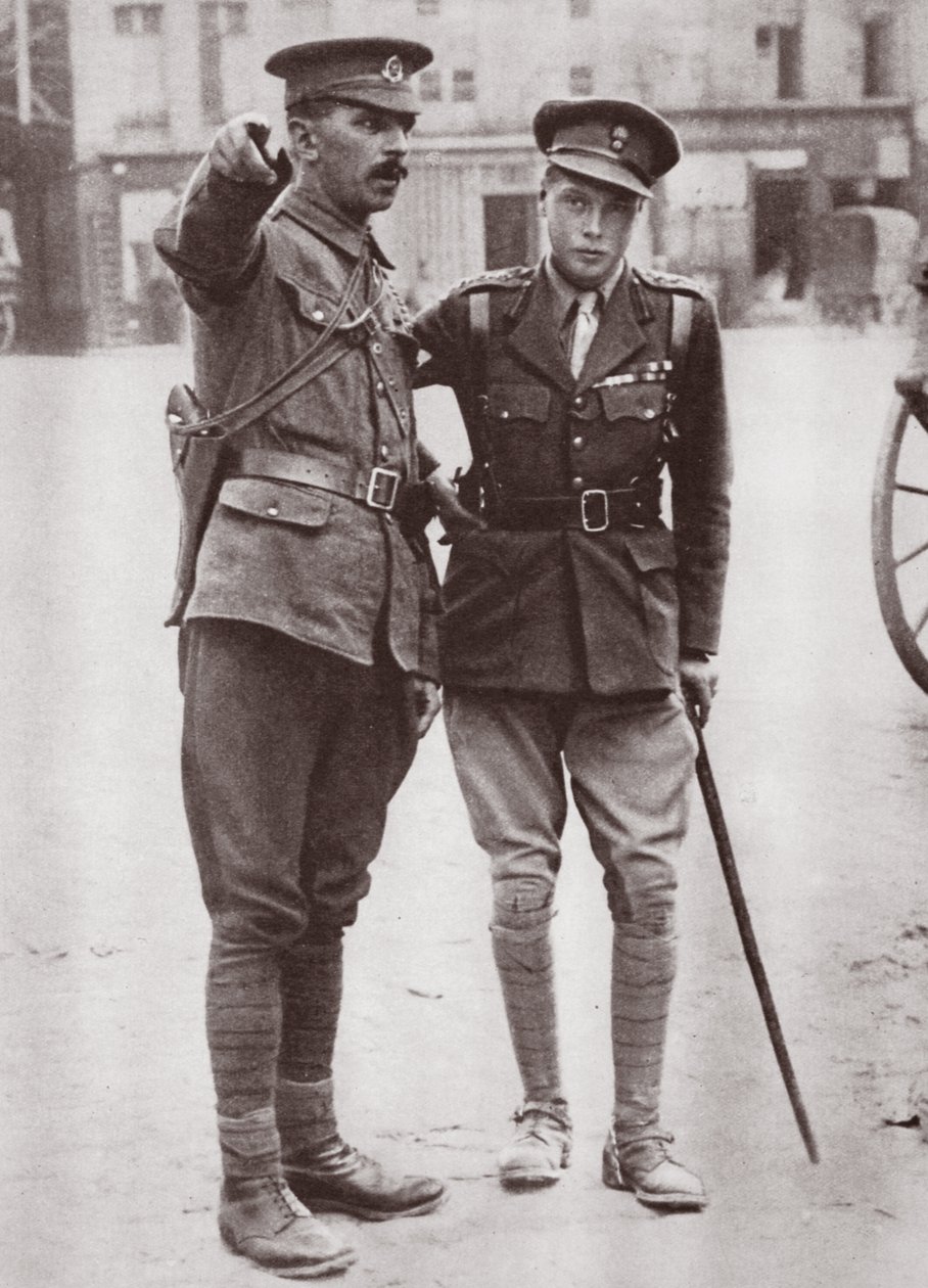 Eduardo, Príncipe de Gales, se alistó inmediatamente y rogó que se le permitiera servir en el frente, 1916 de English Photographer