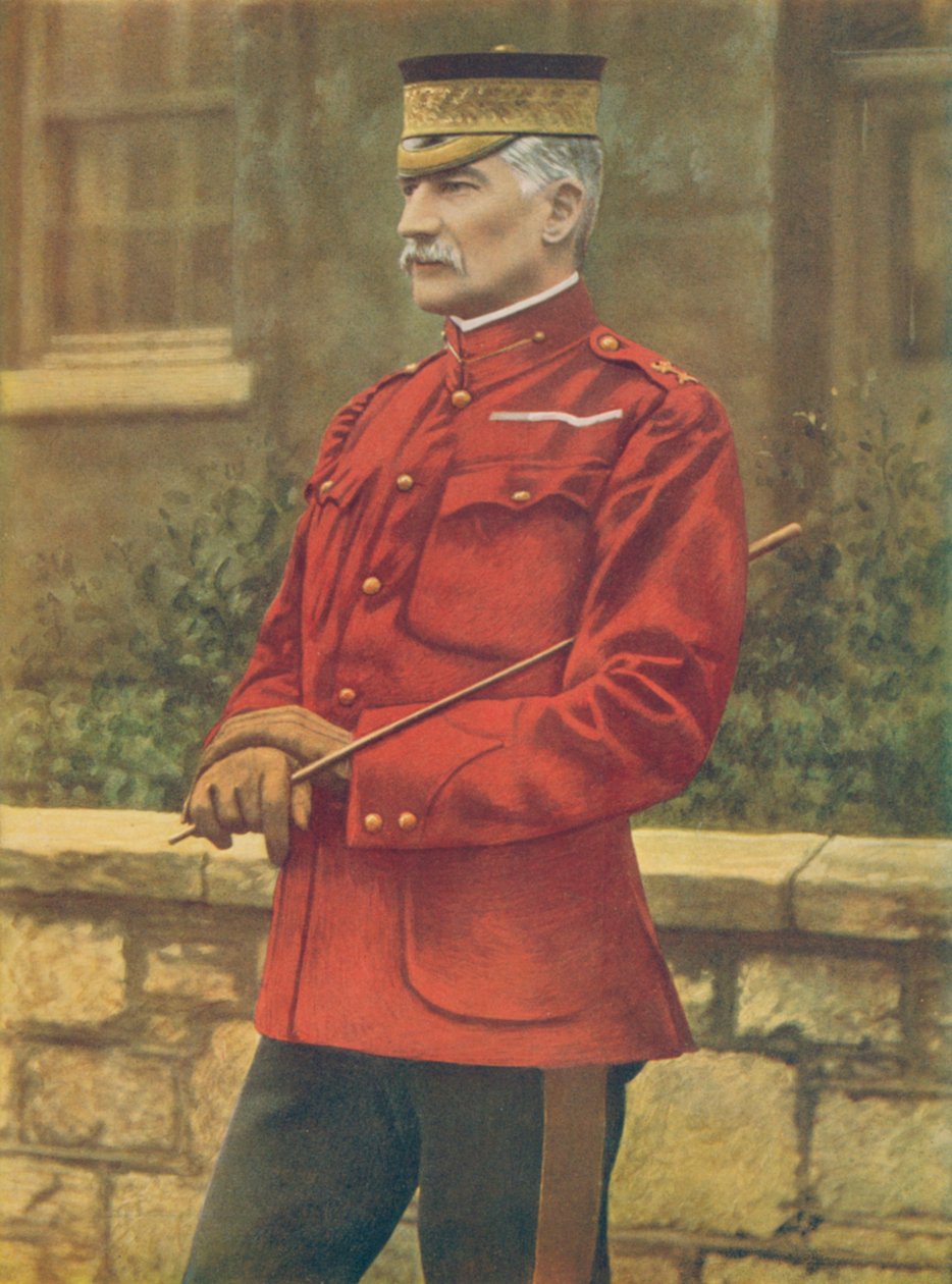 Teniente General Sir Frederick W. E. F. Forestier-Walker, Comandante de la Línea de Comunicación, Sudáfrica. En Chaqueta de Patrulla Escarlata de English Photographer