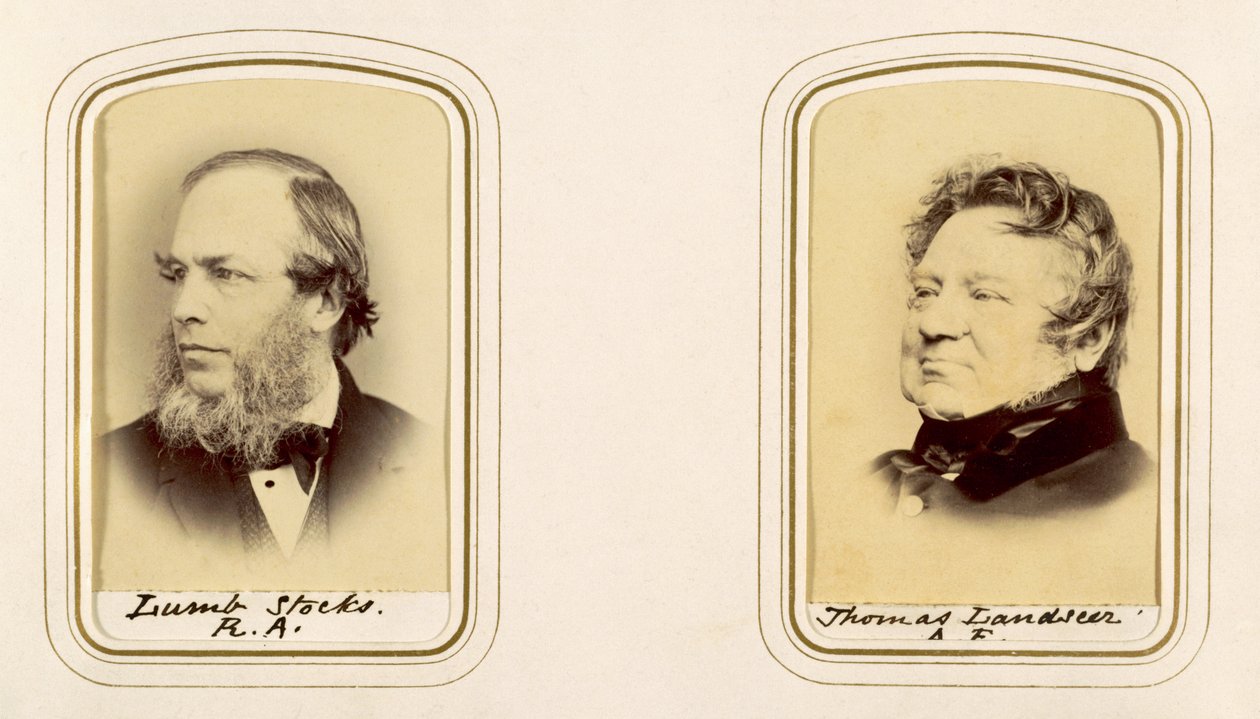 Retratos de Lumb Stocks y Thomas Landseer de English Photographer