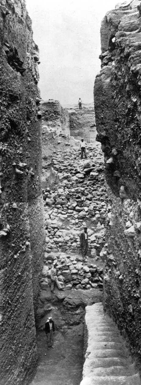 Las defensas de Jericó en el período Neolítico Pre-Cerámico A, c.1930-6 de English Photographer