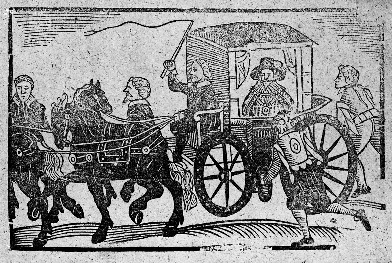 Un noble en su carruaje, una ilustración de 