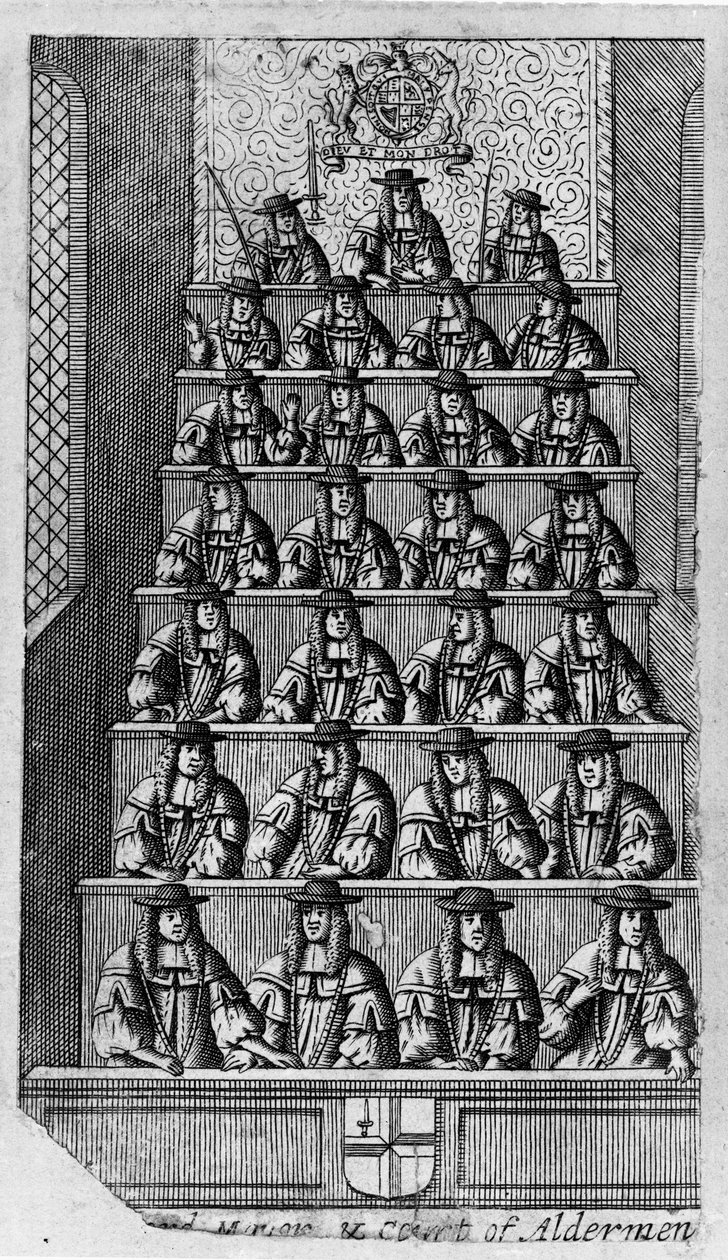 Corte de los concejales, c.1690 de English School