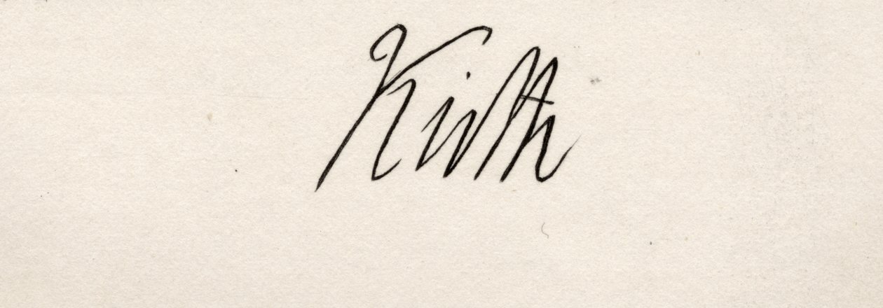 Firma de Lord Keith (1746-1823) de English School