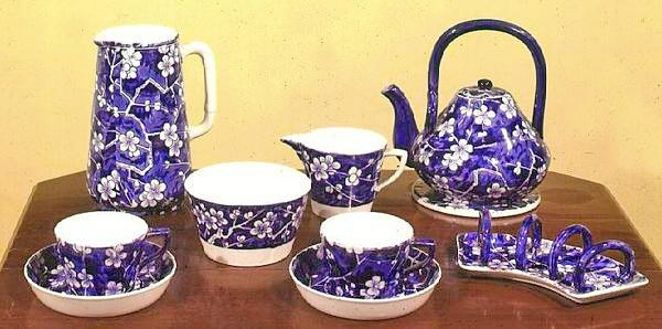 Juego de té de Minton con bandeja a juego, 1890 de English School