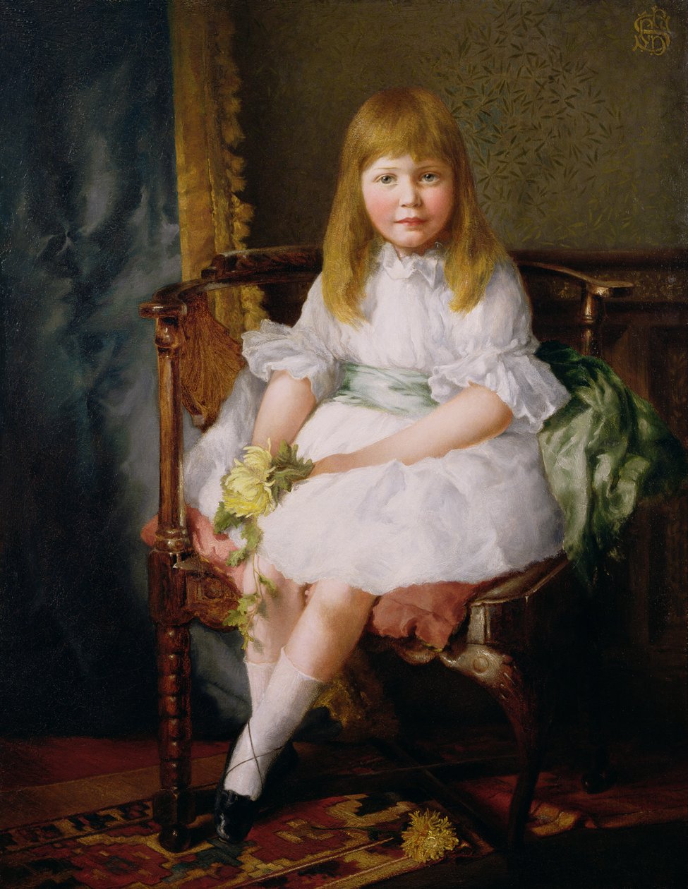 Retrato de una niña joven de English School
