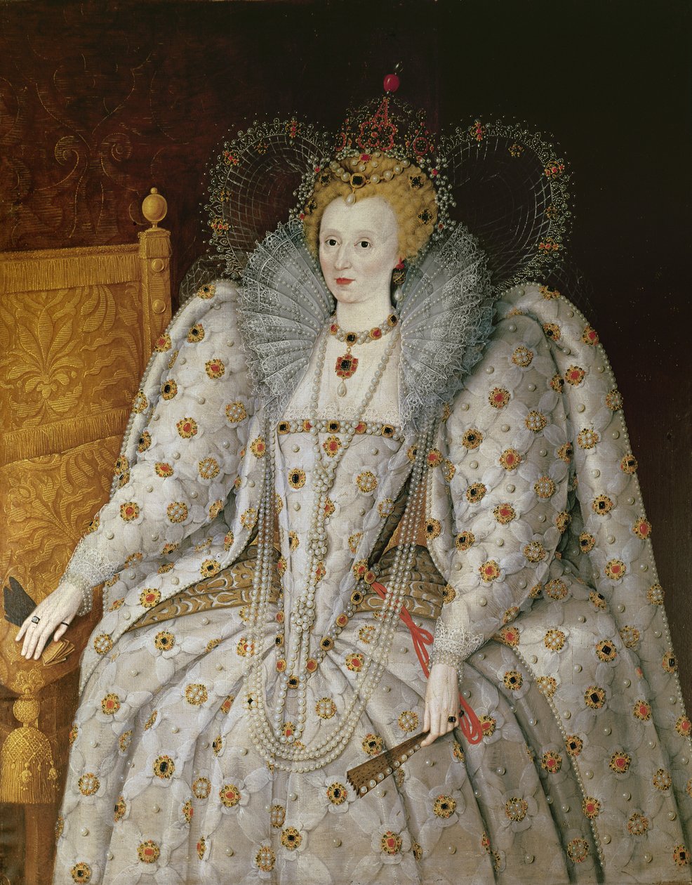 Reina Isabel I de Inglaterra e Irlanda (1533-1603) de English School