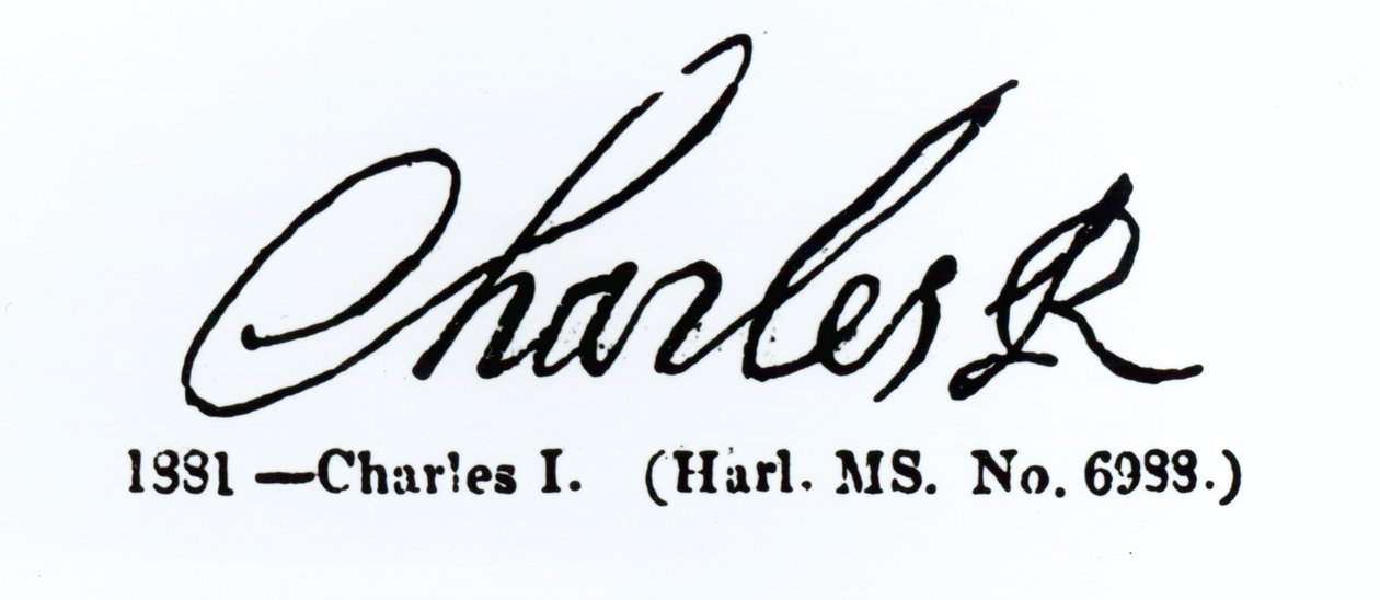 Firma del Rey Carlos I (1600-49) de English School
