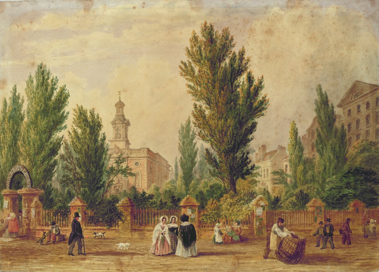 La Iglesia Danesa en Wellclose Square, Londres de English School