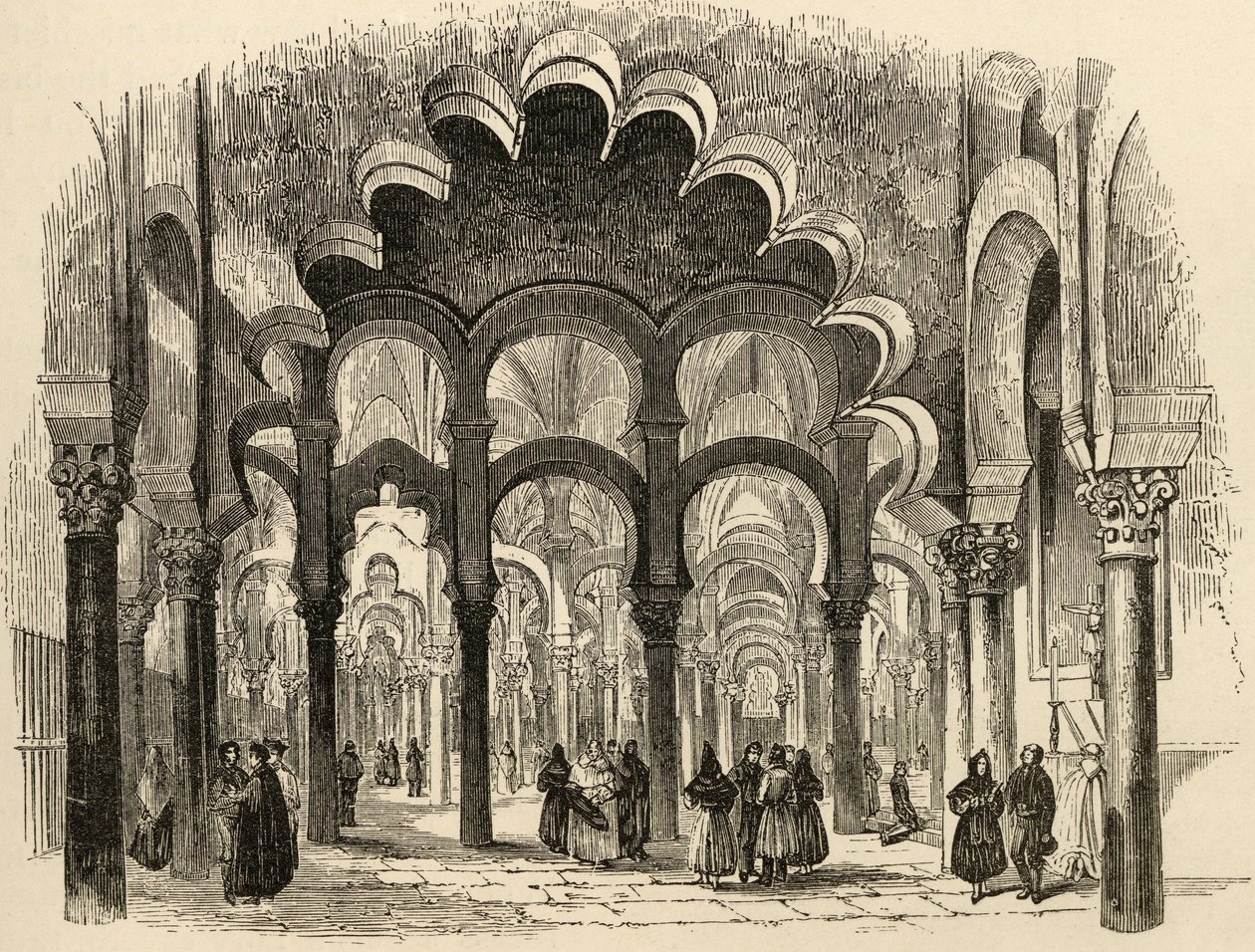 La Gran Mezquita, Córdoba, ilustración de 