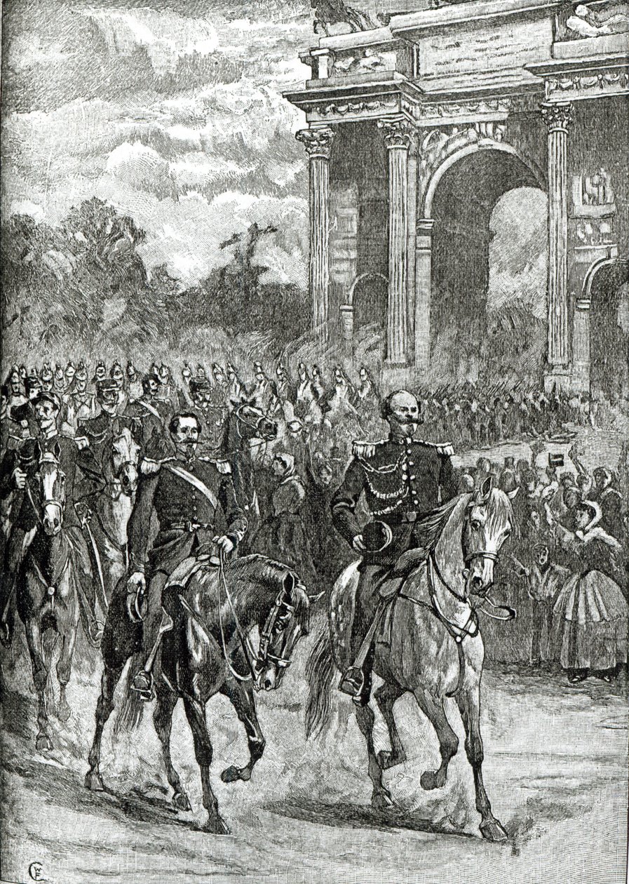 La entrada de Napoleón III y Víctor Manuel en Milán de English School