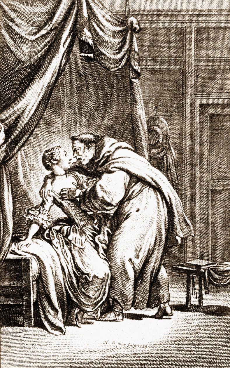 Un sacerdote abordando a una mujer de English School