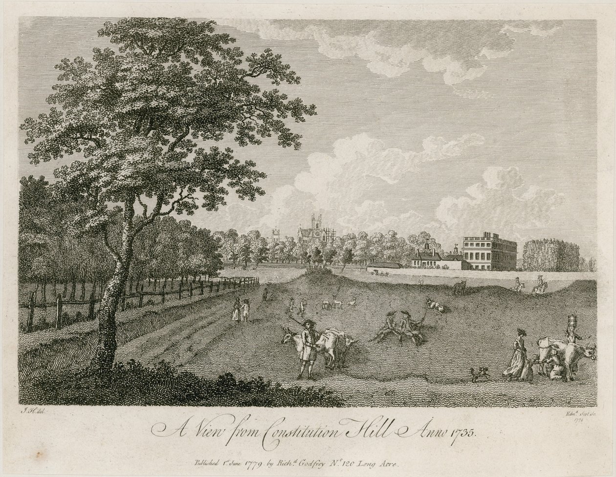 Una Vista desde Constitution Hill, 1735 de English School