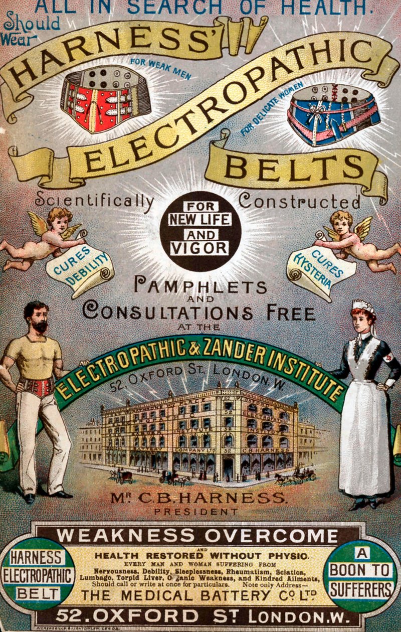 Anuncio de "Cinturones electromagnéticos Harness". de English School