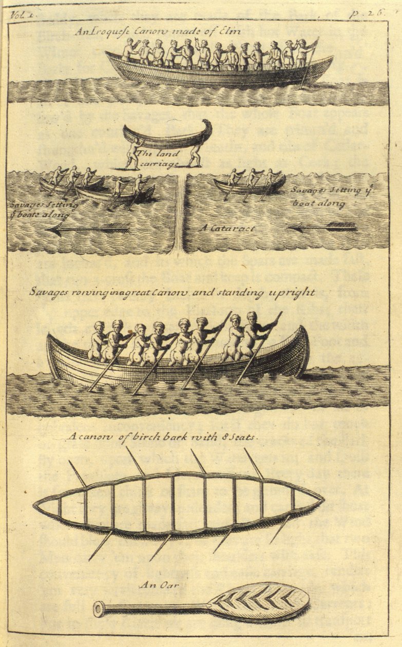 Una canoa iroquesa de English School