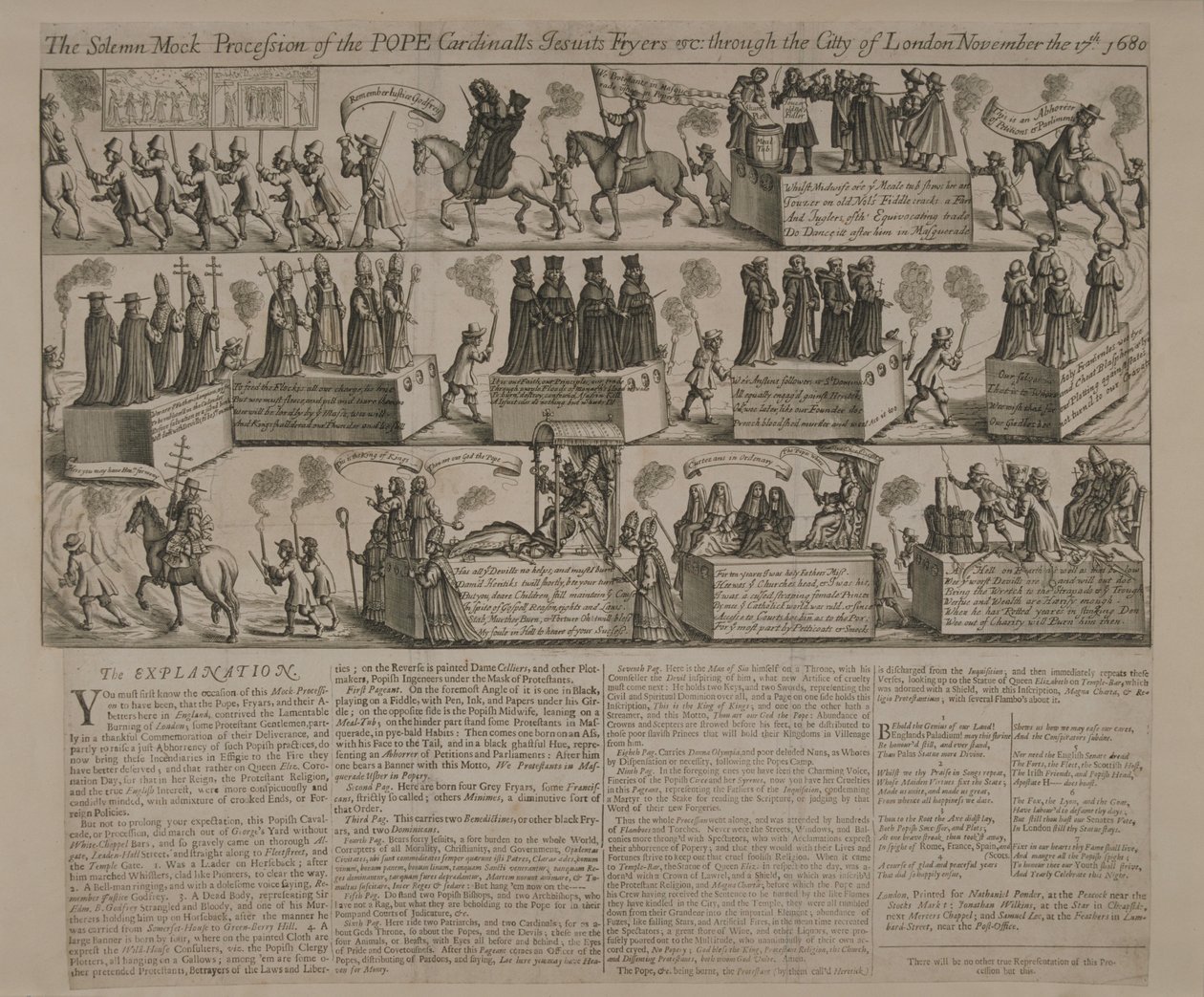 Una procesión anticatólica, 1680 de English School