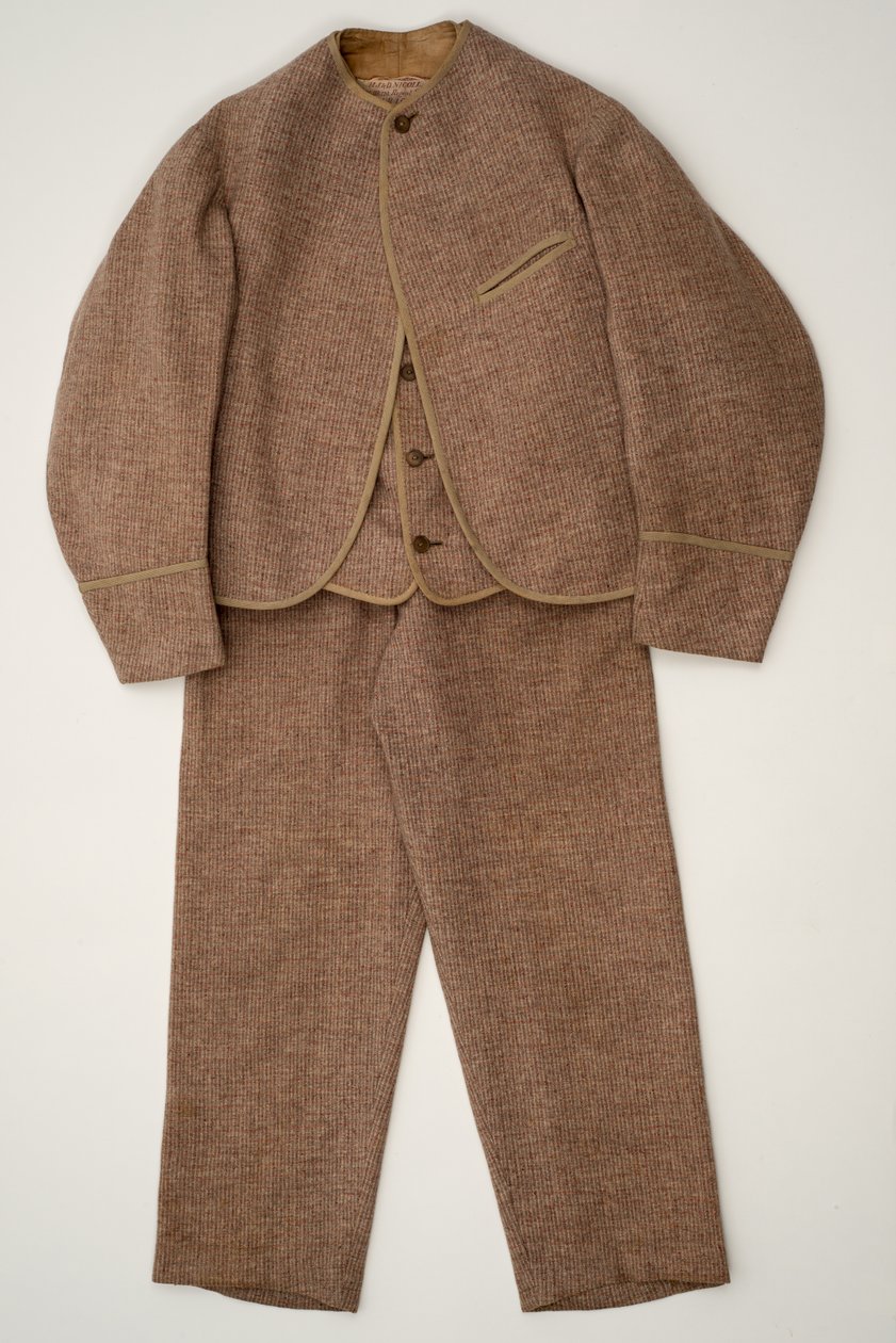 Traje de niño, c.1880 (lana tejida) de English School
