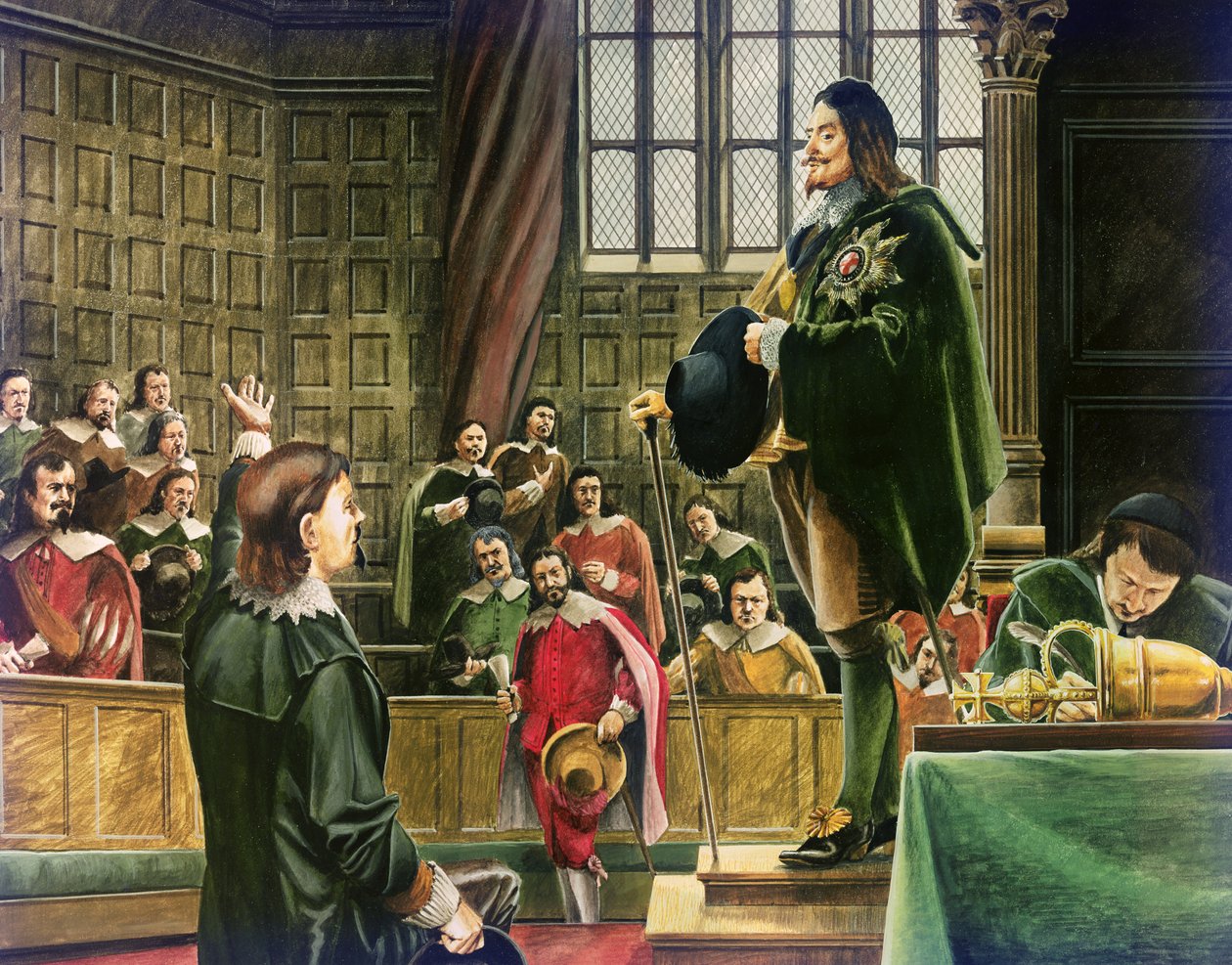 Carlos I en la Cámara de los Comunes de English School