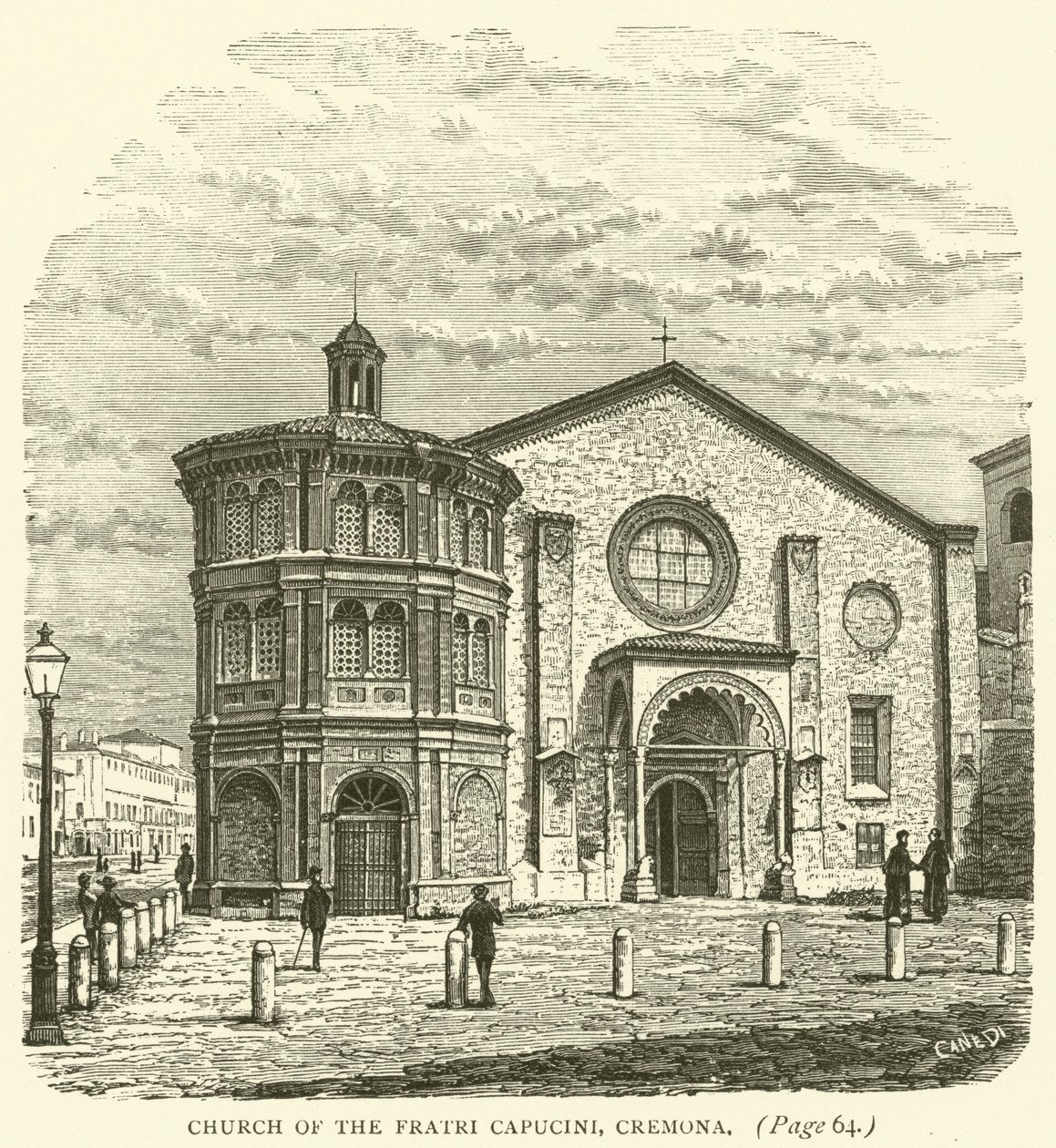 Iglesia de los Fratri Capucini, Cremona (grabado) de English School