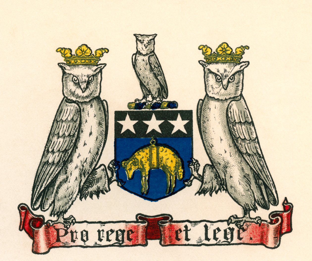 Escudo de armas de Leeds, Inglaterra. de English School