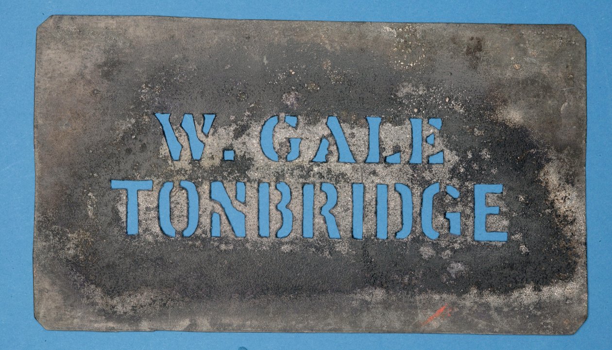 Plantilla de cobre de W. Gale, Tonbridge de English School