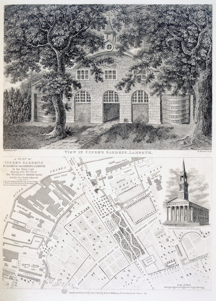 Jardines de Cuper, Lambeth, 1746 de English School