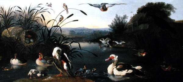 Patos en un Estanque de English School