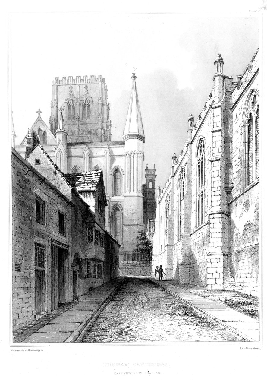 Catedral de Durham, Vista este desde Bow Lane de English School