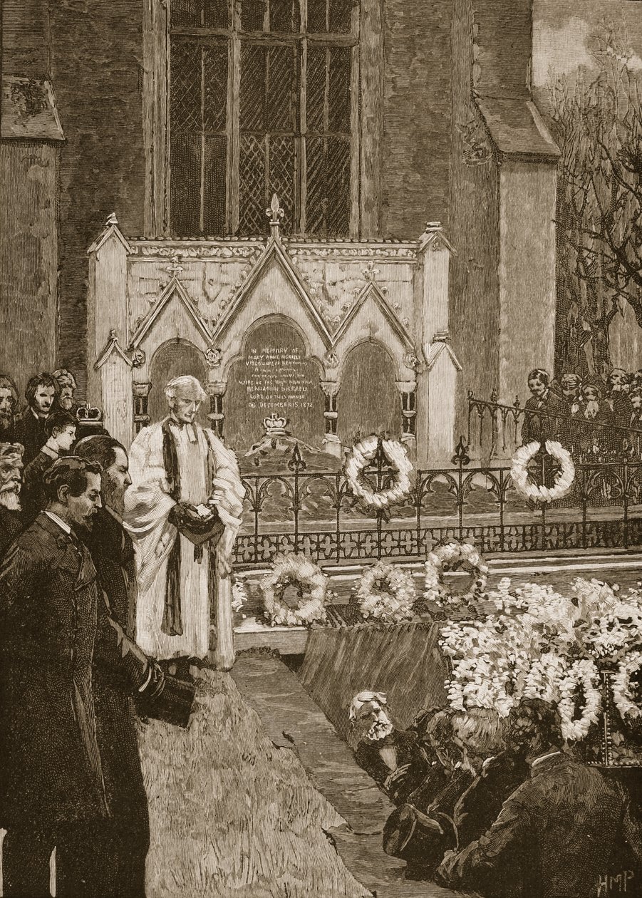 Funeral de Lord Beaconsfield en Hughenden de English School