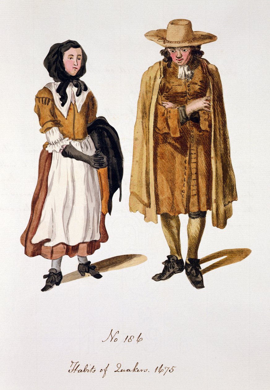 Hábitos de los Cuáqueros, 1675 de English School