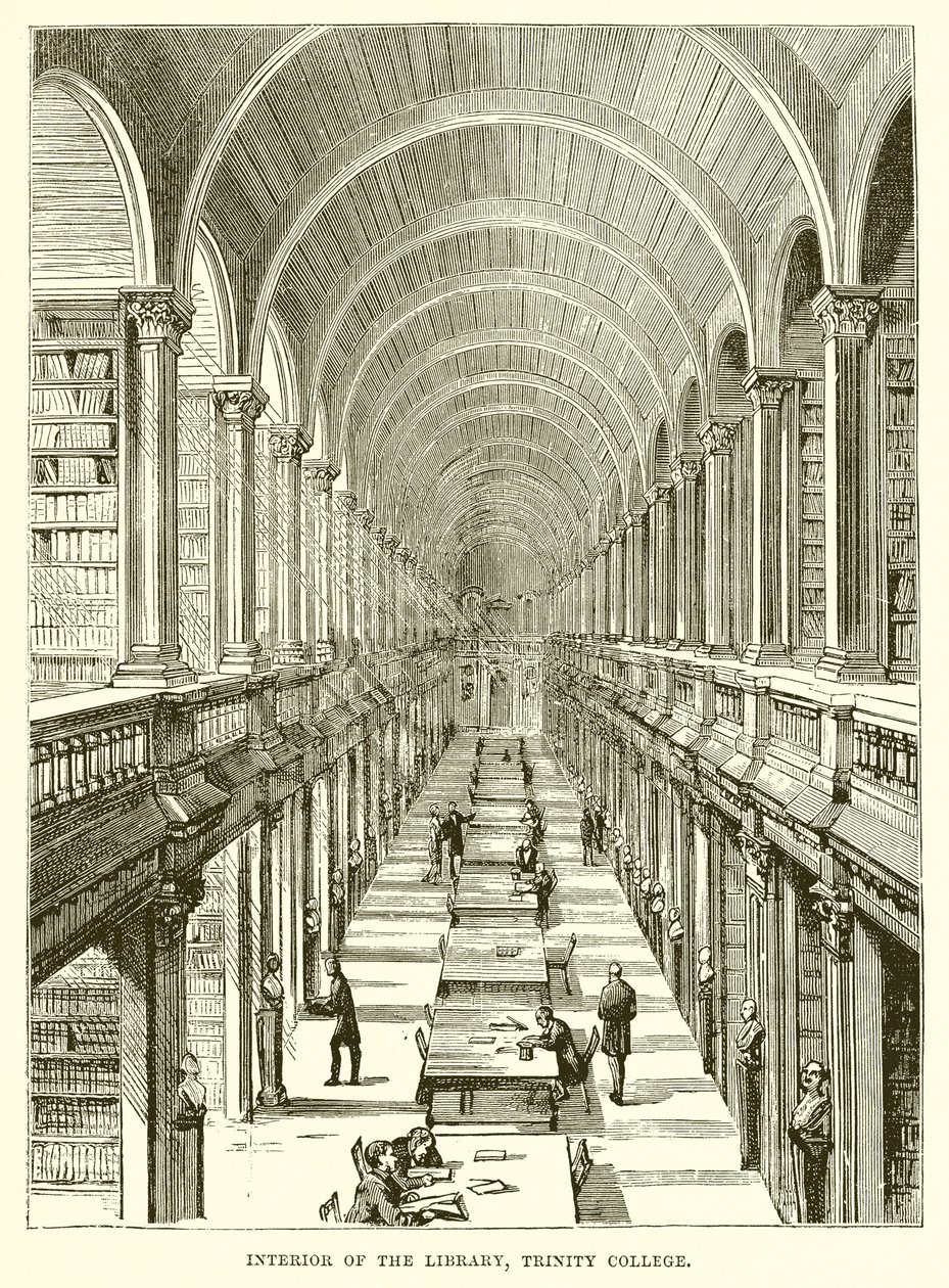 Interior de la biblioteca, Trinity College de English School