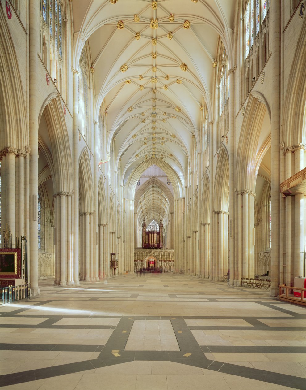 Vista interior de la nave, 1291-c.1345 de English School