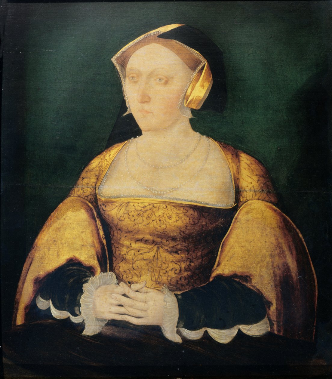 Jane Seymour (1508/9-1537) c.1536 (óleo sobre tabla) de English School