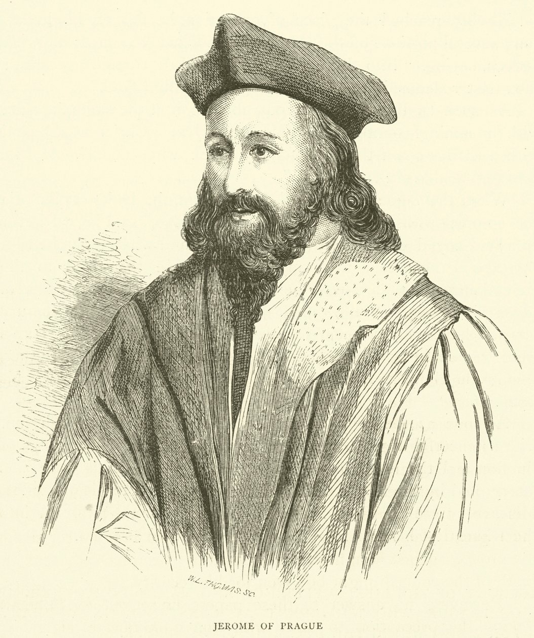 Jerónimo de Praga (grabado) de English School