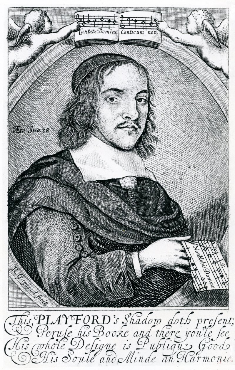 John Playford (1623-c.1686) (grabado) de English School