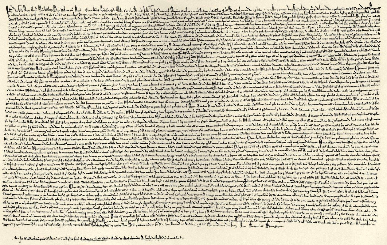 Carta Magna (tinta sobre vitela) de English School