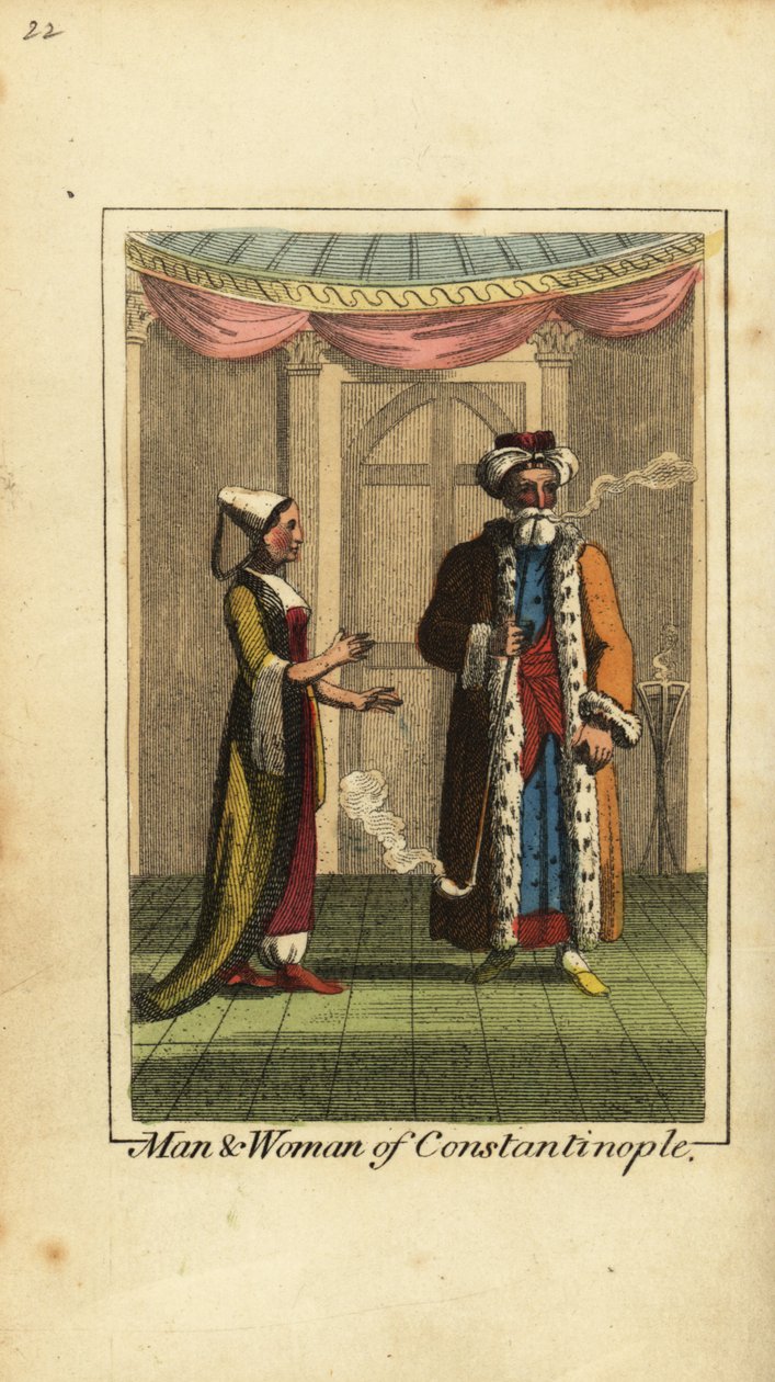 Hombre y mujer de Constantinopla, Imperio Otomano de English School
