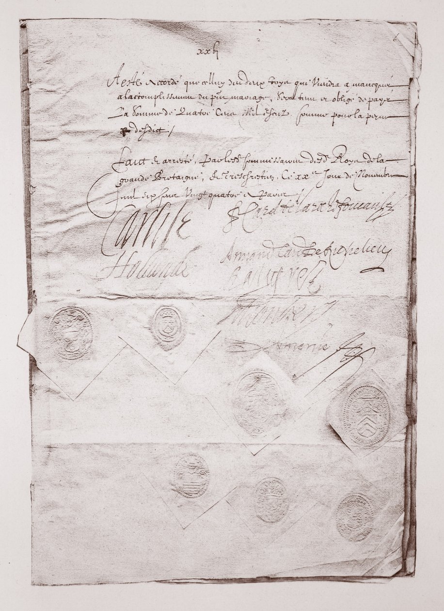 Contrato de matrimonio de Carlos I de English School