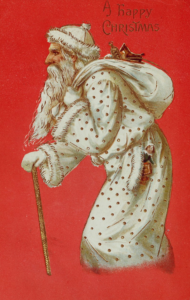 Postal que representa a Papá Noel, c.1900 de English School
