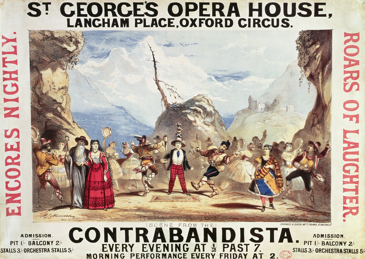Póster publicitario de la Ópera de San Jorge de English School