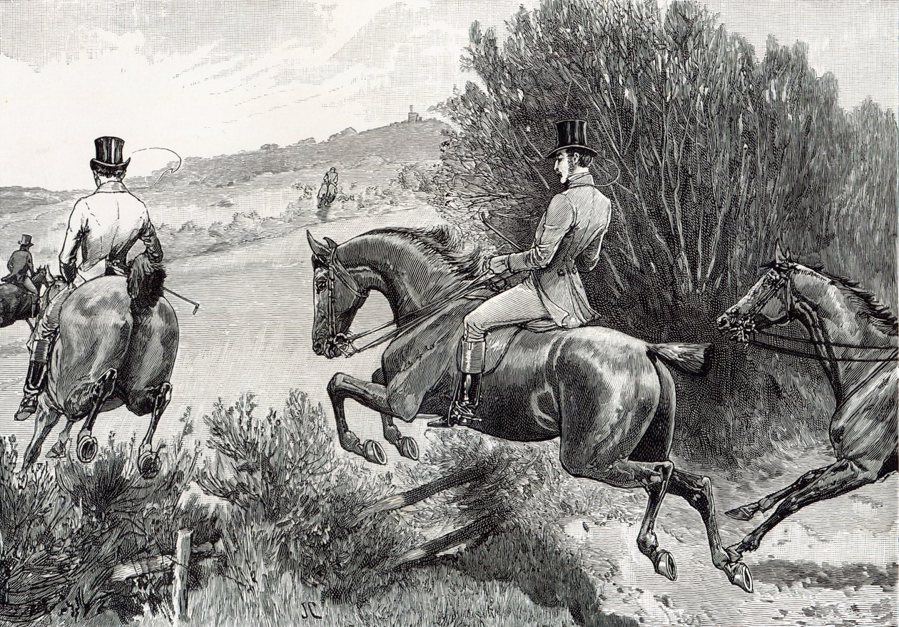 Príncipe Alberto Cazando cerca del Castillo de Belvoir de English School