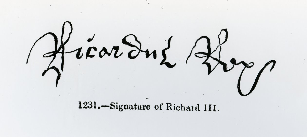Firma de Ricardo III (1452-85) de English School