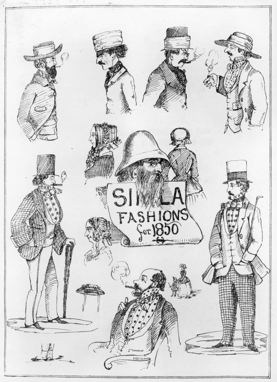 Modas de Simla para 1850 de English School