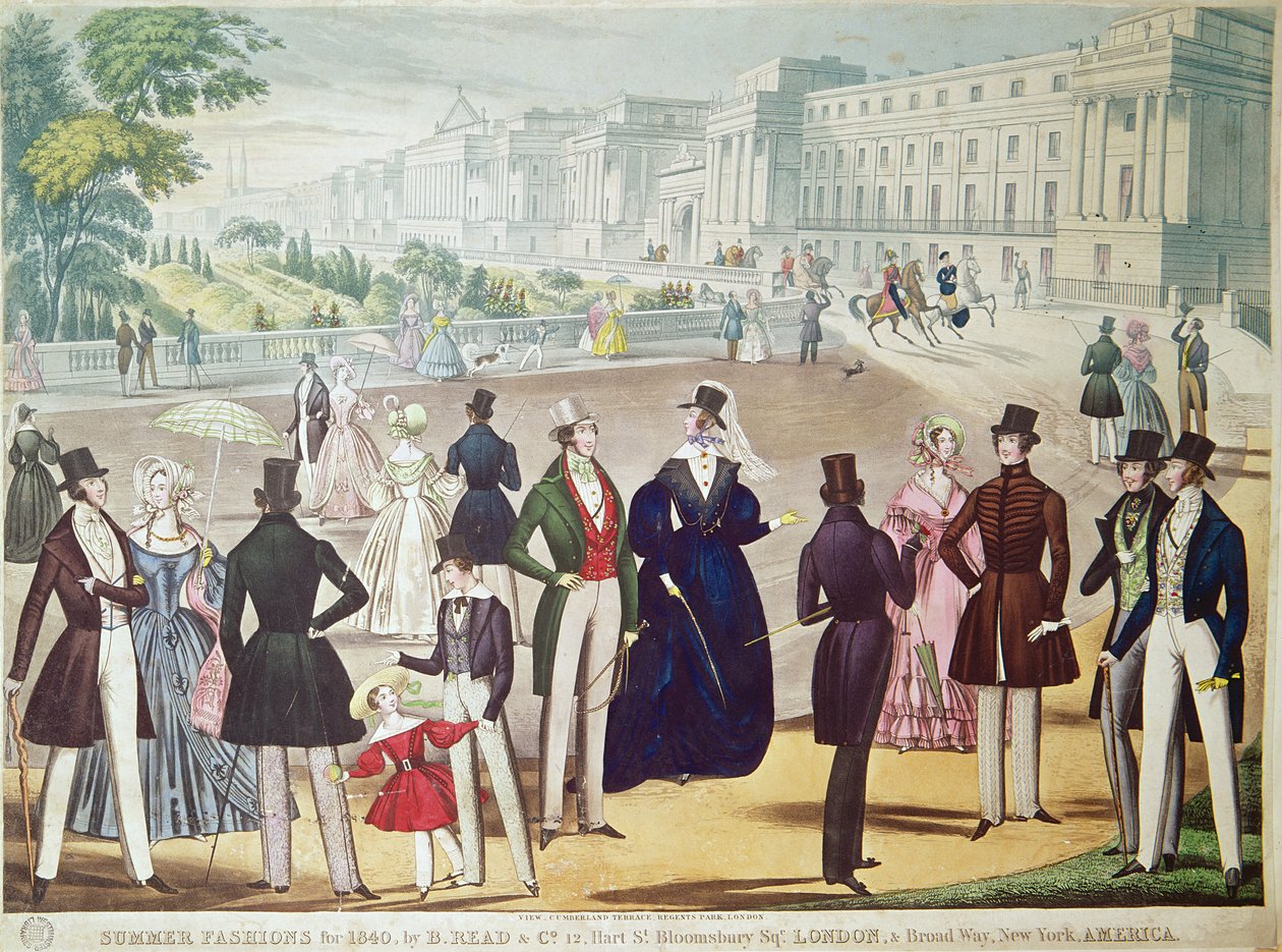 Modas de Verano para 1840 de English School