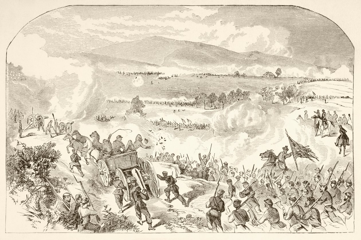 La batalla de Malvern Hill (litografía) de English School