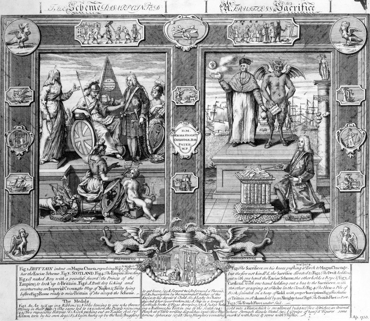 El Esquema Decepcionado, Un Sacrificio Inútil, c.1733 de English School
