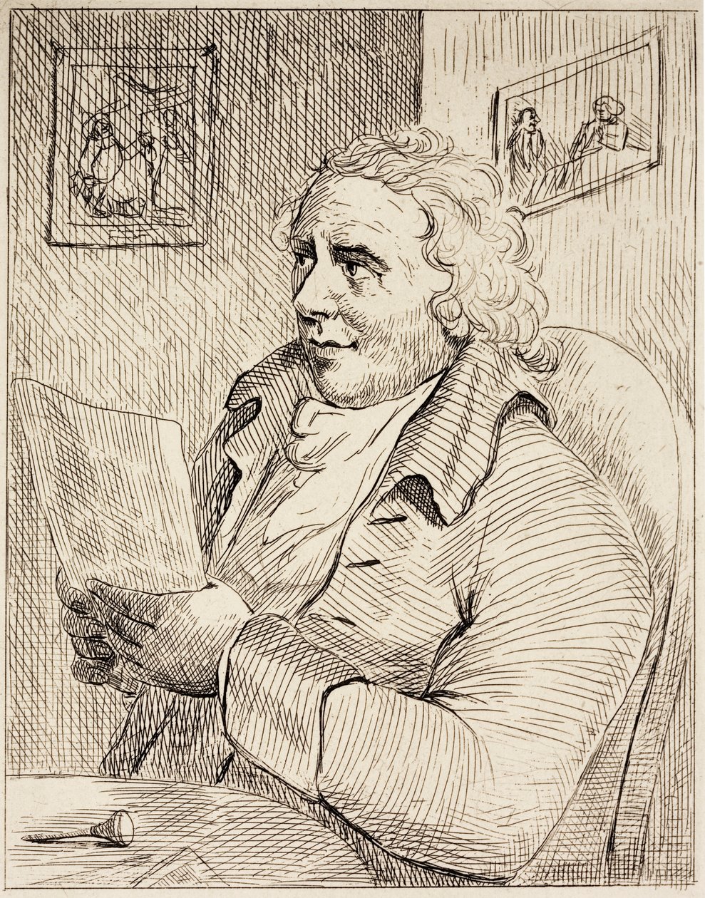 Thomas Rowlandson, caricaturista inglés (grabado) de English School