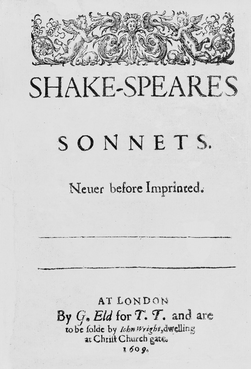 Portada de los Sonetos de Shakespeare de English School