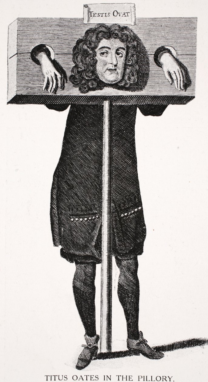 Titus Oates en el cepo de English School