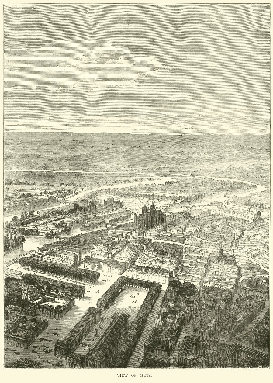 Vista de Metz, octubre de 1870 de English School