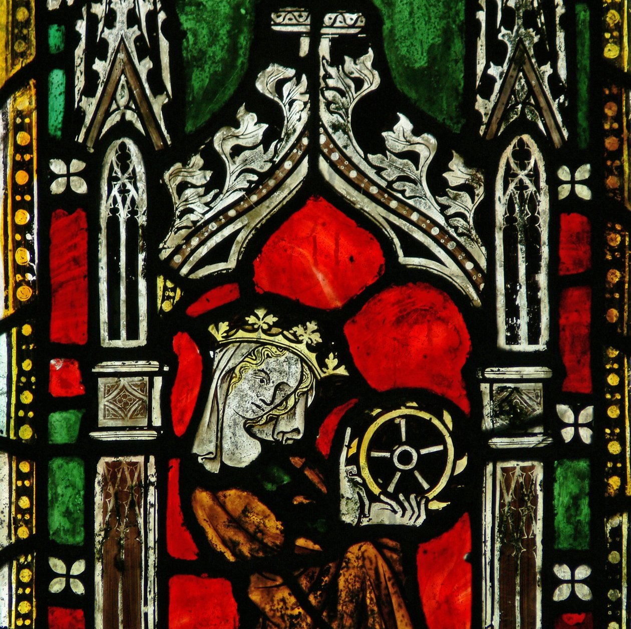 Ventana que representa a Santa Catalina de English School